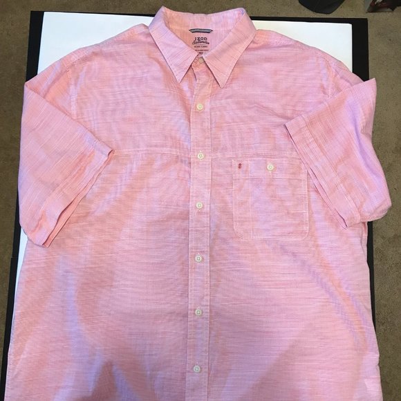 Men's Izod Saltwater Relaxed Classic Button-down Shirt XLT - Picture 8 of 10